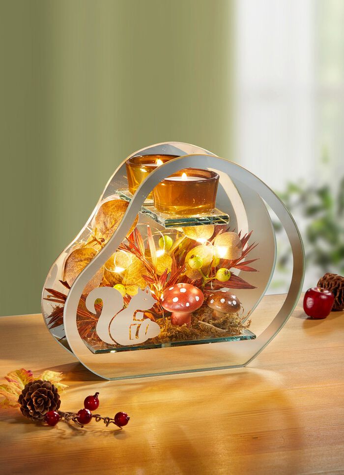 Beleuchteter Glas-Teelichthalter 