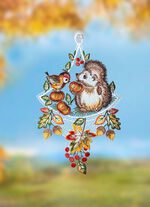 Fensterbild aus echter Plauener Spitze 