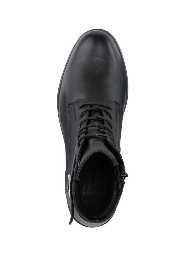 ELENA EDEN Schnür-Stiefelette mit Zierschnalle SCHWARZ