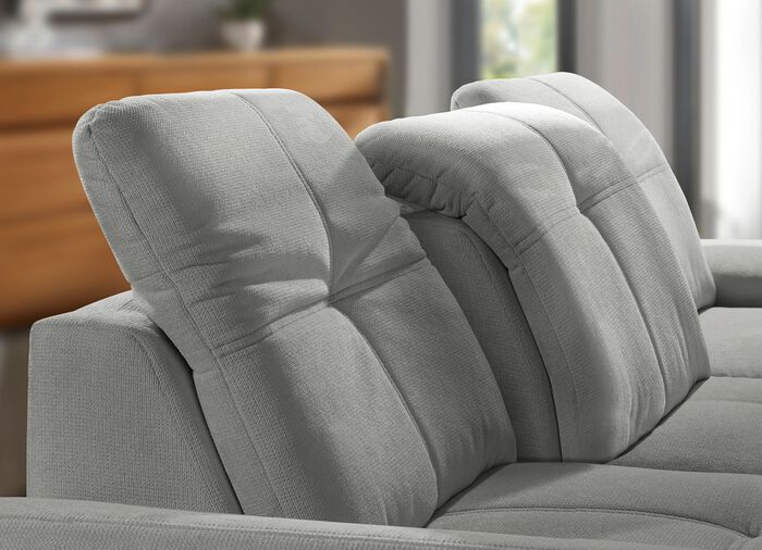 Wohnlandschaft mit Bettfunktion und Bettkasten GRAU