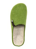 Laurina, trendige Damen-Hausschuhe, Weite G, mit anatomisch geformtem Fu&szlig;bett APFELGR&Uuml;N