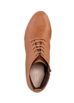 Andrea Conti Schn&uuml;r-Stiefelette aus Synthetik COGNAC