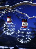Solar-Hängeleuchte Schneemann 