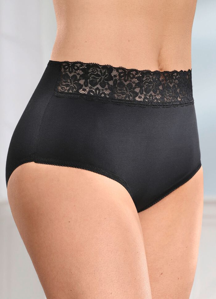 Viererpack Slips mit Elastikspitze 