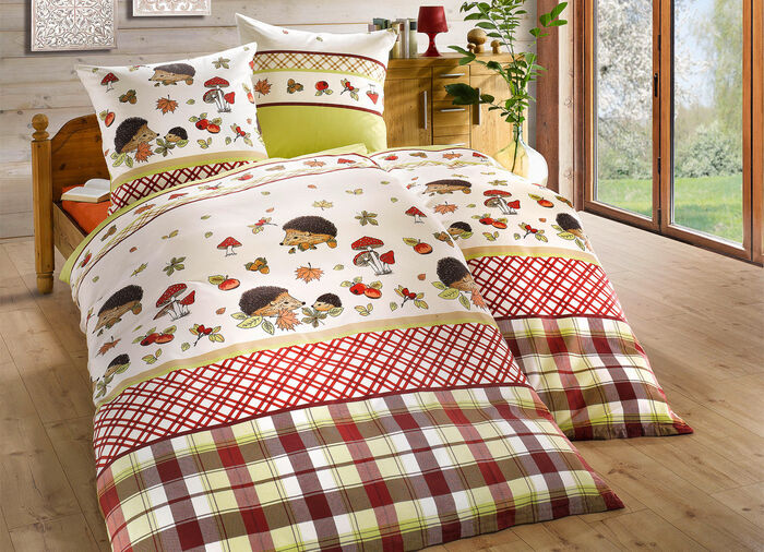 Kuschelwarme Bettw&auml;sche-Garnitur aus 100% Baumwolle 