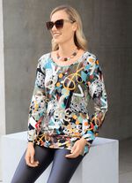 Faszinierendes Longshirt mit dekorativer Strasszier 