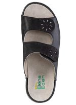 ELENA EDEN, bequeme Damen-Pantoletten, Weite H, mit herausnehmbarem Fu&szlig;bett SCHWARZ