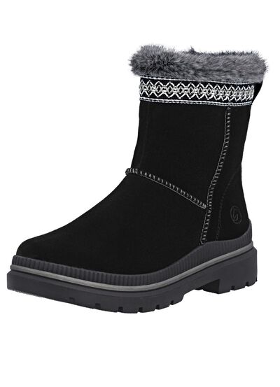 Remonte, gef&uuml;tterte Damen-Stiefeletten, Winterschuhe, Weite G, mit Lammfell 