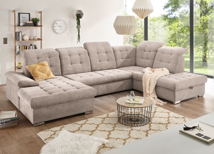 Wohnlandschaft mit Funktion und Bettkasten 