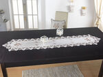 Tisch- und Raumdekoration mit Spitzenbordüre BEIGE