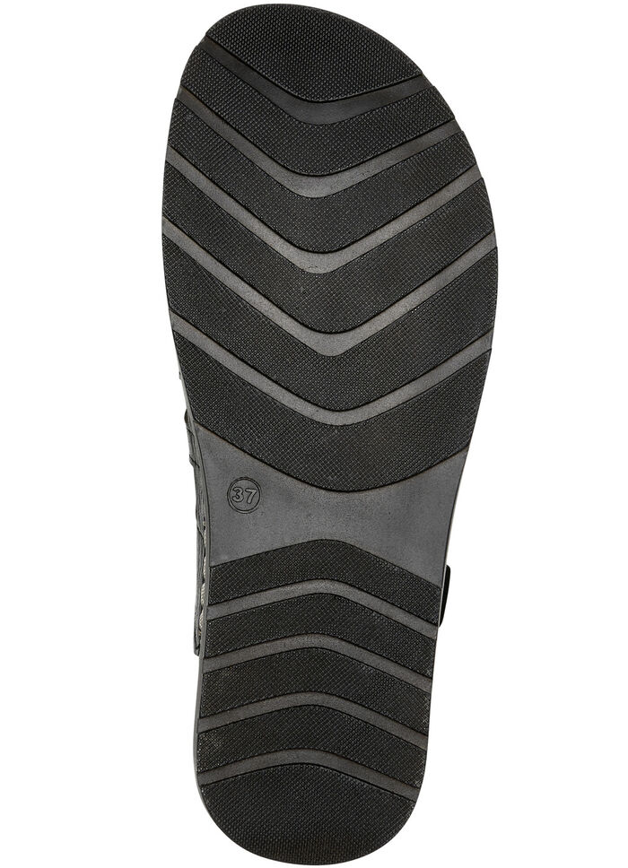 Gemini Sandale mit elastischer Zierschnürung SCHWARZ