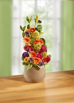 Blumen-Arrangement in Topf aus Keramik 