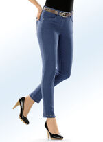 Magic-Jeans mit toller Nietenzier sowie angesagtem Fransensaum JEANSBLAU