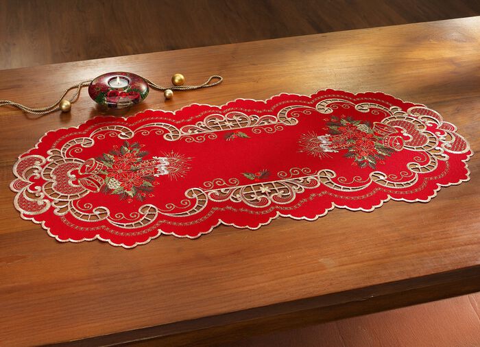 Aufwendig gestaltete Tisch- und Raumdekoration ROT