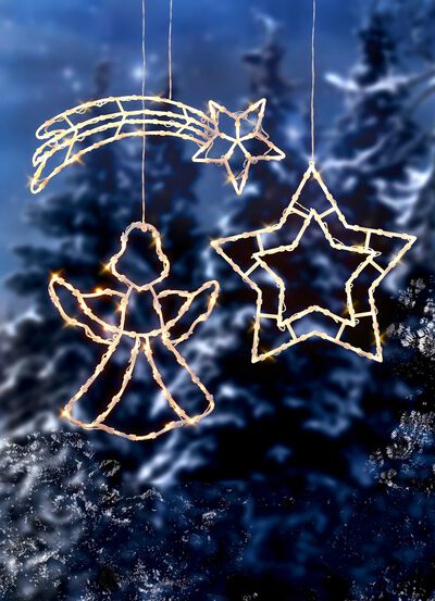 Beleuchtete Fensterdekorationen, batteriebetrieben 