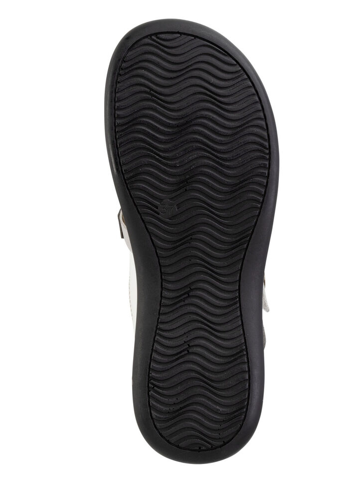 ELENA EDEN Slipper aus teilweise geprägtem Nappaleder WEISS-GRAU