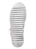 Gemini Schn&uuml;r-Sneaker aus beschichtetem, floral bedrucktem Nappaleder WEISS-PINK