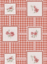 Pflegeleichte Wachstuch-Tischdecke ROT