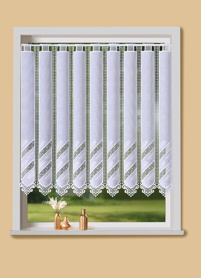 Kleinfenster-Store mit Macram&eacute;-Abschluss 