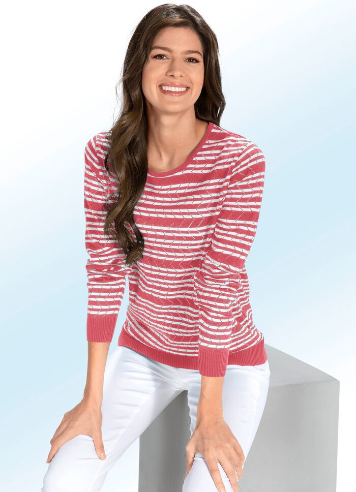 Pullover in Ringeldessin HUMMER-WEISS