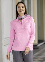 Pullover mit dezentem Glanz ROSÉ
