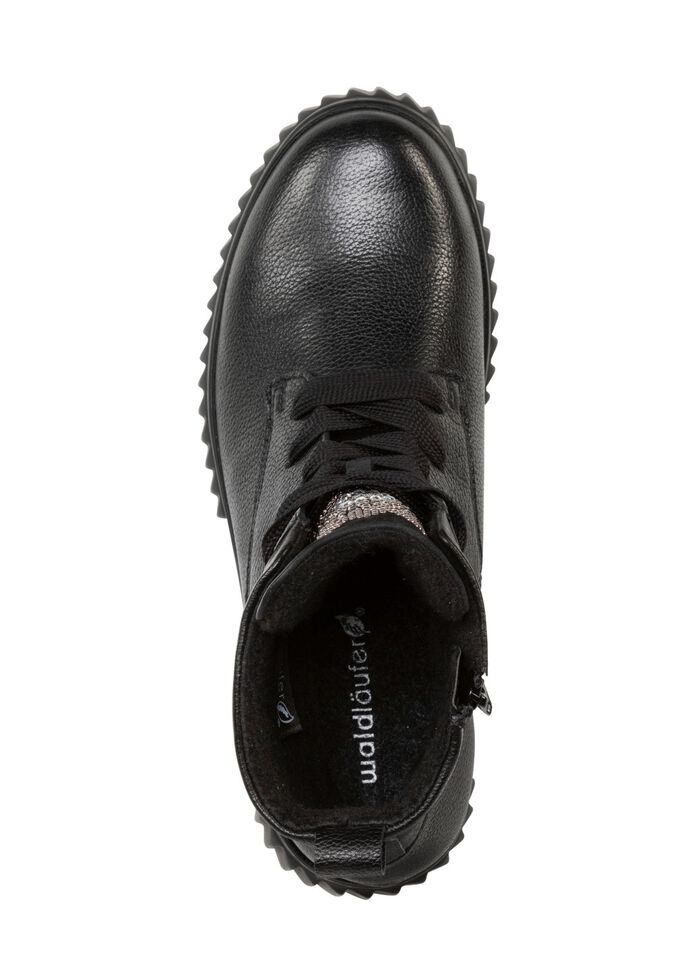 Waldl&auml;ufer Schn&uuml;r-Bootie mit effektvollen Glitzer-Steinchen 