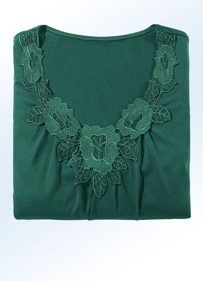 Zweierpack Nachthemden mit Spitze und kurzen &Auml;rmeln 