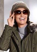 Interessante Damen-M&uuml;tze, aus Grobstrick MULTICOLOR