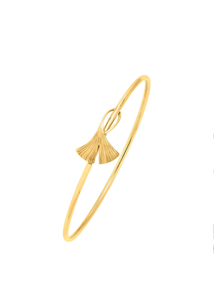 Eleganter Armreif mit Glücksbringer Ginkgoblatt 