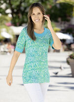 2-teiliges Set in verschlussloser Form in 2 Farben TÜRKIS-GRÜN-ECRU