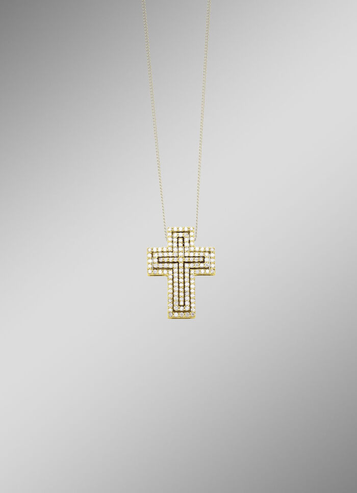 Kreuz-Anhänger mit Brillanten 
