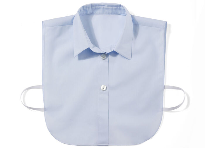 Klaus Modelle, Damen-Blusenkragen, aus feinem Popeline HELLBLAU