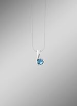 Anh&auml;nger aus Platin mit Aquamarin 