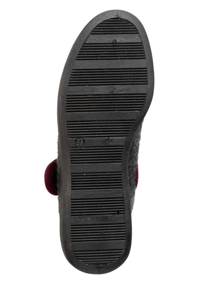 Spangenschuh aus weichem Filz GRAU