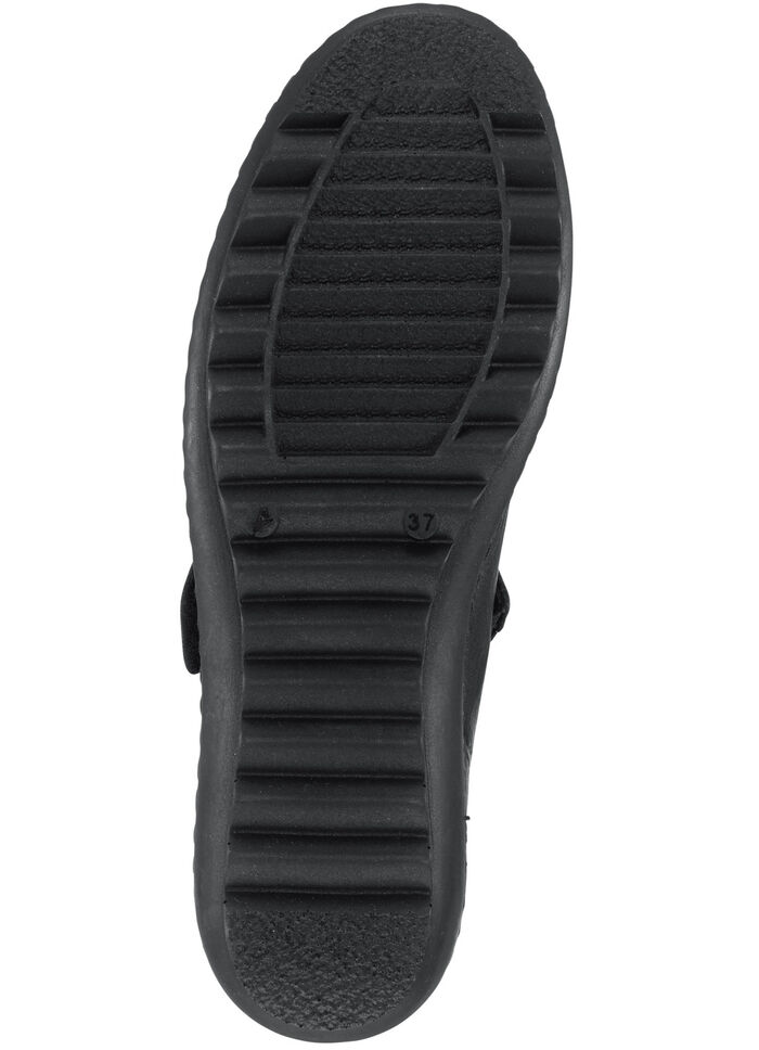 Slipper mit herausnehmbarem Lederfußbett, Weite G SCHWARZ