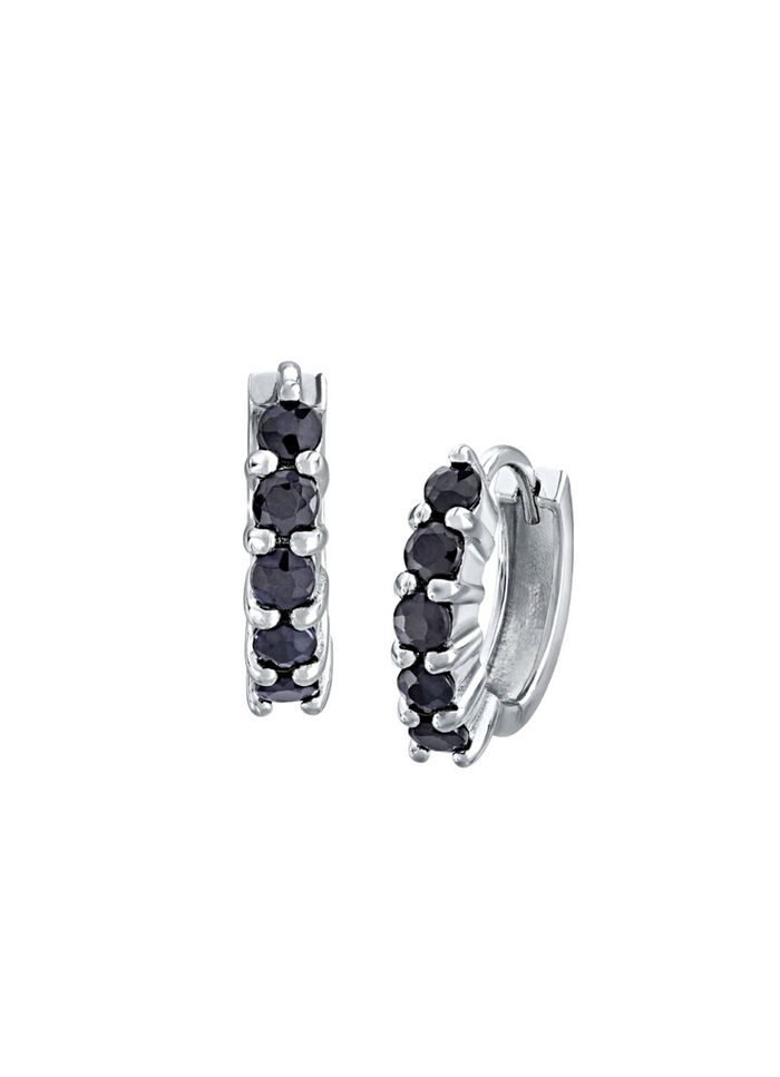 Creolen mit schwarzen Safiren 