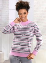 Pullover in Feinstrick ROSÉ-GRAU-ECRU