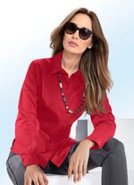 Bluse mit Hemdkragen ROT