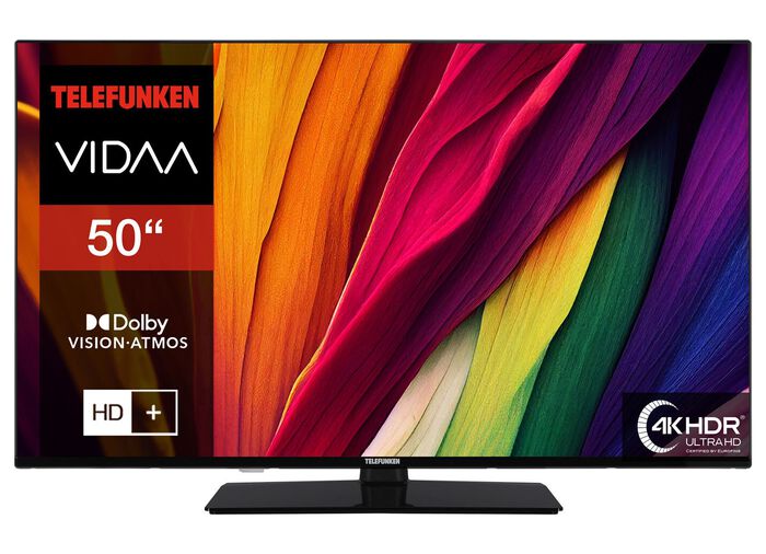 Telefunken 4K-UHD-Smart-LED-Fernseher SCHWARZ