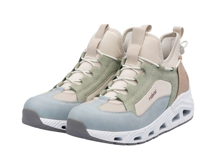 Rieker, stylische Damen-Boots, Weite G, mit herausnehmbarem Fu&szlig;bett MULTICOLOR