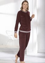 Laurina Hausanzug mit rundem Halsausschnitt BRAUN