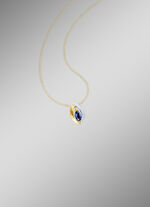 Anhänger mit Brillanten und echt Safir 