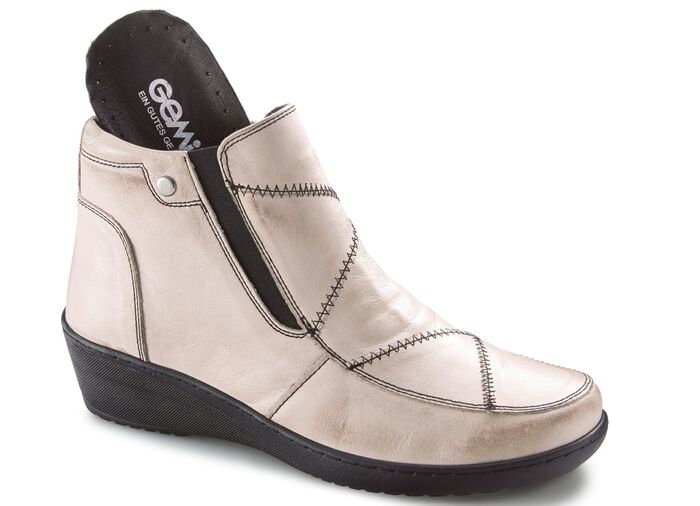 Gemini, bequeme Damen-Boots, Weite H, mit herausnehmbarem Fu&szlig;bett KIESEL