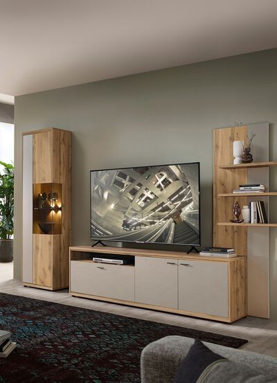 Wohnwand mit LED-Beleuchtung 