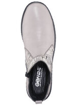 Gemini Stiefelette aus teilweise bedrucktem Rind-Nappaleder KIESEL