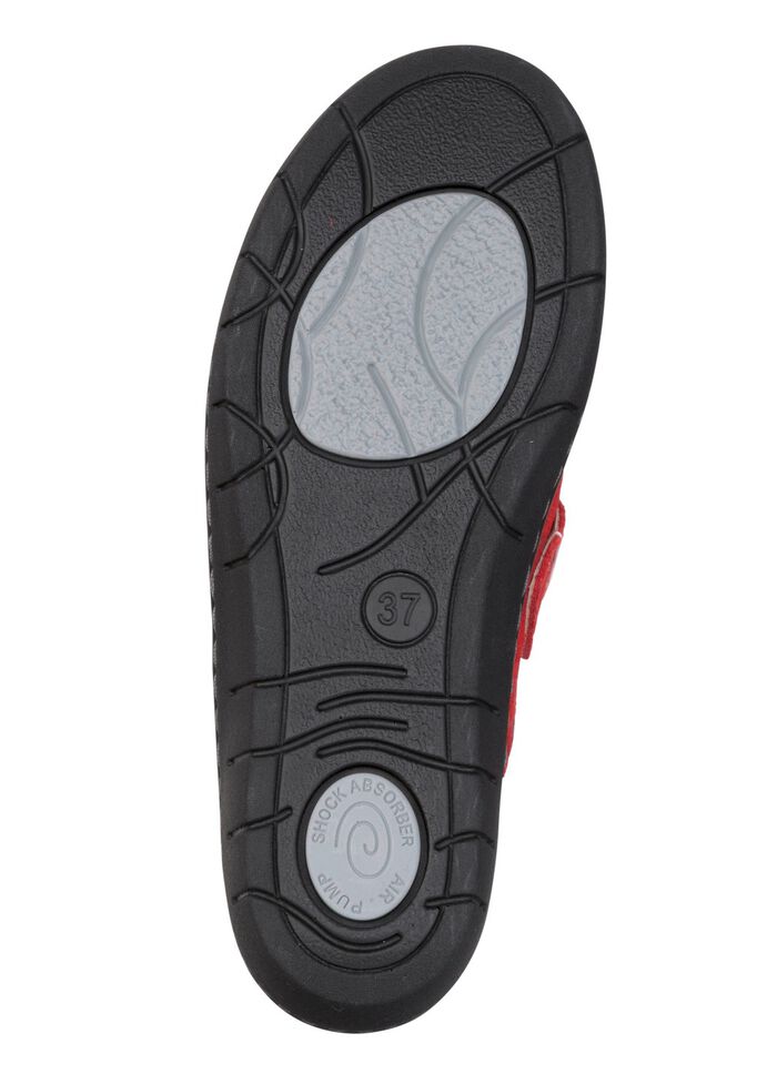 ELENA EDEN, klassiche Damen-Clogs, Weite H, mit herausnehmbarem Fu&szlig;bett ROT