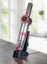2-in-1 Akku-Hand- und Bodenstaubsauger "MX14 max" mit umfangreichem Zubeh&ouml;r SILBER-ROT
