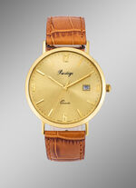 Prestige-Quartz-Herrenuhr mit Gehäuse aus Gold 585/- fein 