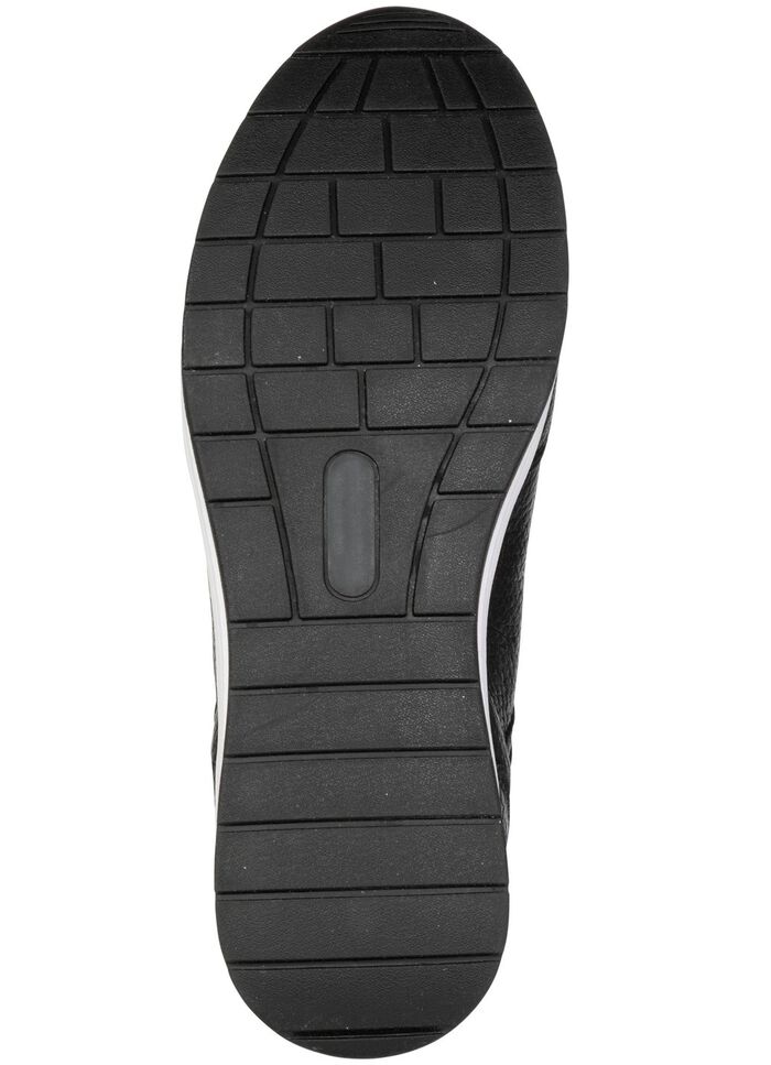 ELENA EDEN, bequeme Damen-Sneaker, Weite H, mit herausnehmbarem Fu&szlig;bett SCHWARZ