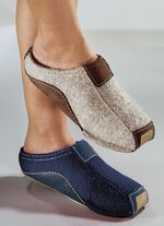 HAFLINGER Hausschuh, Walkstoff aus Schurwolle BEIGE